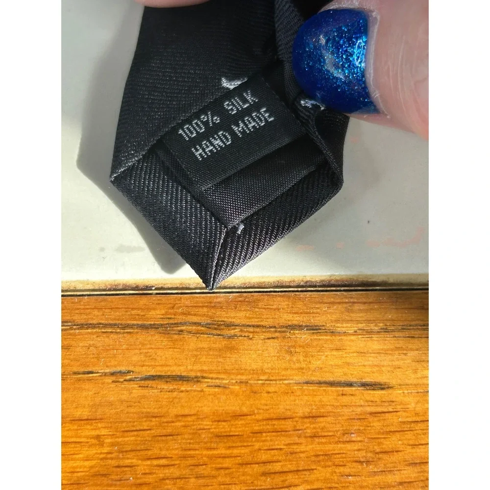 The Chive KCCO‎ Ostrich Necktie 100 Percent Silk Black Mens